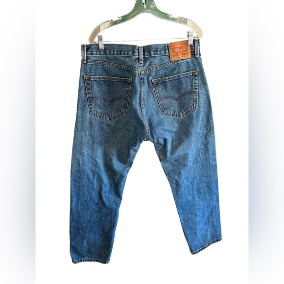 Levi’s 505 Men’s Jeans 36x30 Straight Leg Blue Denim - Picture 3 of 4